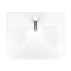 Venice Modern Short Projection Basin & Pedestal (550mm Wide - 1 Tap Hole)