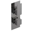 Venice Cubo Twin Thermostatic Shower Valve With Diverter - Brushed Gun Metal -Shower Essence vc8tw02bgml