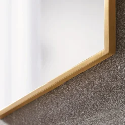 Venice Brushed Brass 500 X 750mm Hexagonal Mirror -Shower Essence venhxbra d1