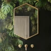 Venice Brushed Brass 500 X 750mm Hexagonal Mirror -Shower Essence venhxbra d3