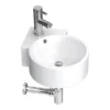 Othello Round Wall Hung Corner Basin 1TH - 310 X 440mm -Shower Essence ves035 n d2