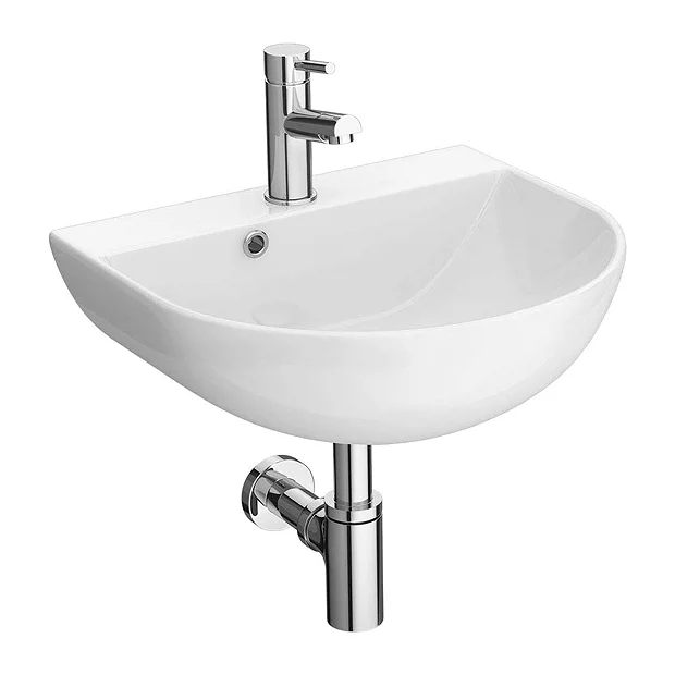 Harmonia Curved Wall Hung Basin 1TH - 440 X 365mm 3 Harmonia Curved Wall Hung Basin 1TH - 440 X 365mm