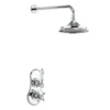 Burlington Severn Thermostatic Concealed Single Outlet Shower Valve With Fixed Head -Shower Essence vf1sv16 l