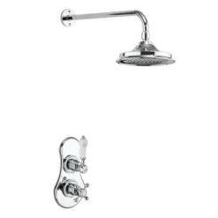 Burlington Severn Thermostatic Concealed Single Outlet Shower Valve With Fixed Head