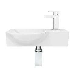 Valencia Wall Hung Basin (400mm Wide - Gloss White)
