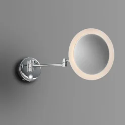 Venice Chrome Round 3x Magnifying LED Cosmetic Mirror -Shower Essence vncmrnd d1