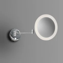Venice Chrome Round 3x Magnifying LED Cosmetic Mirror -Shower Essence vncmrnd d2