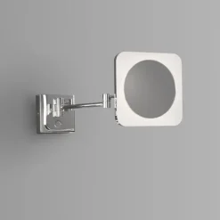 Venice Chrome Square 3x Magnifying LED Cosmetic Mirror -Shower Essence vncmsqu d2