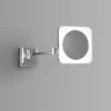 Venice Chrome Square 3x Magnifying LED Cosmetic Mirror -Shower Essence vncmsqu d3