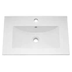 Venice Matt Black 600mm Framed Washstand And Basin Inc. Tap + Waste -Shower Essence vnws60t d1