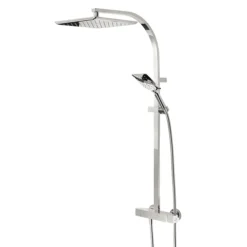 Bristan Vertico Thermostatic Exposed Bar Shower With Rigid Riser - Chrome -Shower Essence vrshxdivffc nd3