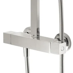 Bristan Vertico Thermostatic Exposed Bar Shower With Rigid Riser - Chrome