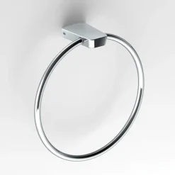 Venice Square Chrome Towel Ring