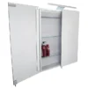 Croydex Sudbury Hang N Lock Double Door Illuminated Mirror Cabinet With Shaver Socket 700 X 600mm