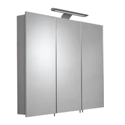 Croydex Hampton Hang N Lock Triple Door Illuminated Mirror Cabinet With Shaver Socket 700 X 900mm -Shower Essence wc147469eai4