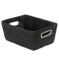 Wenko - Chromo Rectangular Bathroom Storage Basket - Black