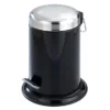 Wenko Retoro 3 Litre Cosmetic Pedal Bin - Stainless Steel - Black -Shower Essence wenkoretoro3litrecosmeticpedalbinstainlesssteelblack17902100l