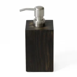 Wooden Soap Dispenser Dark Oak -Shower Essence wspdo d1