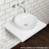 600 X 450mm White Shelf With Lazio Basin -Shower Essence wsves983 d5