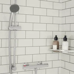 Bristan - Zing Cool Touch Thermostatic Bar Valve With Adjustable Riser Kit -Shower Essence zishxsmctc d1