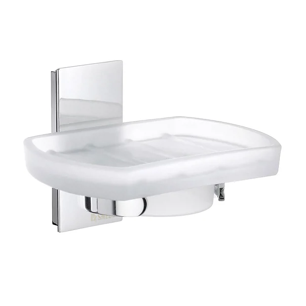 Smedbo Pool Holder With Frosted Glass Soap Dish - Polished Chrome 3 Smedbo Pool Holder With Frosted Glass Soap Dish - Polished Chrome